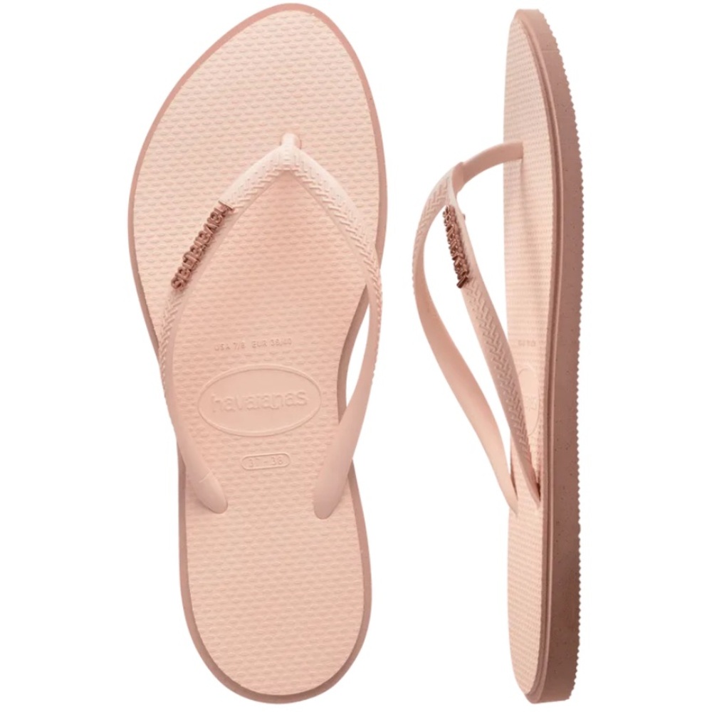 HAVAIANAS Women's Slim Point Flip Flops - CROCUS ROSE - Picture 5 of 7